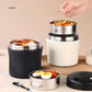 🥣🔥 50% RABATT! Vakuum-Thermobehälter mit Faltlöffel – Warme Mahlzeiten überall genießen! – Perfekt für Büro, Reisen & Camping ✨