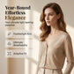 ✨☀️Damen Dünner Kurzer Cardigan Knöpfverschluss Sommer-Schal für Trägerkleid