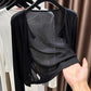✨☀️Damen Dünner Kurzer Cardigan Knöpfverschluss Sommer-Schal für Trägerkleid