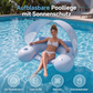 🔥Solange der Vorrat reicht 50 % Rabatt!🎉Aufblasbare Pool-Liege mit abnehmbarem Sonnendach