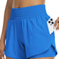 Damen Doppellagige Yoga-Shorts 🏃‍♀️ Zwei Lagen, Totales Selbstvertrauen – Bewegen Sie sich frei, bleiben Sie bedeckt ✨