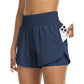 Damen Doppellagige Yoga-Shorts 🏃‍♀️ Zwei Lagen, Totales Selbstvertrauen – Bewegen Sie sich frei, bleiben Sie bedeckt ✨