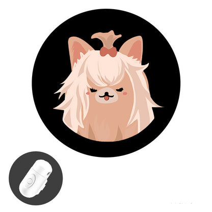 🐱🐶Anti-Verlust Haustier Leuchthalsbandprojektor mit Rassenmustern✨