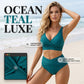 🌸BEGRENZTE ZEIT 50% RABATT!⏰ Damen Hochgeschnittenes Gerafftes Bikini-Set