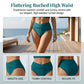 🌸BEGRENZTE ZEIT 50% RABATT!⏰ Damen Hochgeschnittenes Gerafftes Bikini-Set
