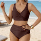 🌸BEGRENZTE ZEIT 50% RABATT!⏰ Damen Hochgeschnittenes Gerafftes Bikini-Set