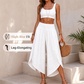 🎉 LIMITED TIME 50% OFF! 🌸 Women Summer Casual Smocked Waist Loose Fit Split Palazzo Pants – Airy Movement & Graceful Drape ☀️