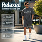 👕🩳 Herren Lässiges T-Shirt & Shorts-Set – 50% RABATT! Entspannte Passform, atmungsaktiv, perfekt für Sommertage & Entspannung. 🔥☀️