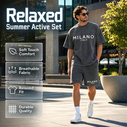 👕🩳 Herren Lässiges T-Shirt & Shorts-Set – 50% RABATT! Entspannte Passform, atmungsaktiv, perfekt für Sommertage & Entspannung. 🔥☀️