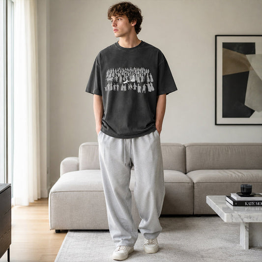 🔥Herren Vintage Gewaschenes Grafik-T-Shirt Christian Streetwear Tee