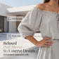 Damen Off-Shoulder Maxi-Kleid mit Taillengürtel 🌸 Freie Schultern, Tailliert – Eine Romantische Silhouette für Sonnige Tage ✨