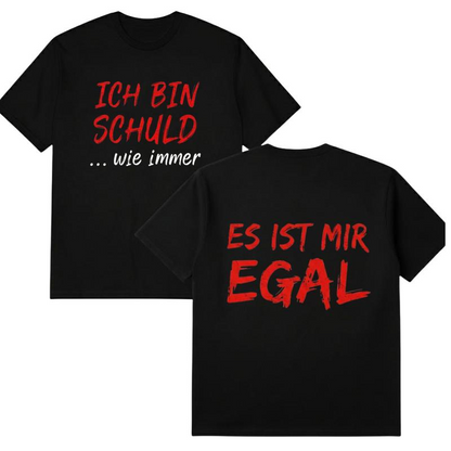 🔥Solange der Vorrat reicht 50 % Rabatt!🎉Witziges deutsches Slogan-T-Shirt für Herren, schwarz, Kurzarm, Rundhalsausschnitt