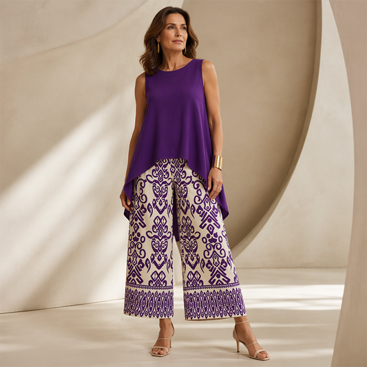 👗 50% RABATT! 🌸 Damen Casual Set – Ärmelloses Oberteil & weite Hose – Leicht, bequem & vielseitig – Ideal für Alltag, Freizeit & heiße Tage ☀️