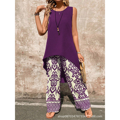 👗 50% RABATT! 🌸 Damen Casual Set – Ärmelloses Oberteil & weite Hose – Leicht, bequem & vielseitig – Ideal für Alltag, Freizeit & heiße Tage ☀️