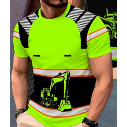 🛠️ 50 % Rabatt – Lässiges Grafik-T-Shirt mit Bagger-Motiv – weiche Baumwolle, pflegeleicht & vielseitig kombinierbar – perfekt für Freizeit, Werkstatt oder den urbanen Look 🌿