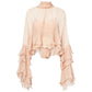 🎉 ZEITLICH BEGRENZT 50% RABATT! 👚 Transparente Stehkragen-Bluse – Rüschenarm-Eleganz ✨