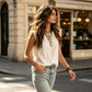 Women's Round Neck Sleeveless Lace Top