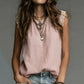 Women's Round Neck Sleeveless Lace Top