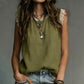 Women's Round Neck Sleeveless Lace Top