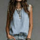 Women's Round Neck Sleeveless Lace Top
