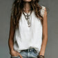 Women's Round Neck Sleeveless Lace Top
