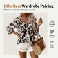 Chic Leopard Print Commuter Blouse