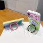 📱Handyhülle mit 360°-drehbarem Ringständer im Color-Block-Design