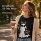 Damen Lässiges Bedrucktes Kurzarm T-Shirt
