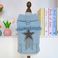 👑 50% RABATT! 💙 Süße Prinzessin Denim-Hundejacke, bequemer Stoff für kleine Hunde im Alltag🐶