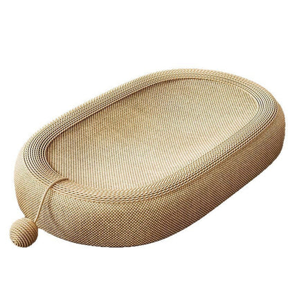 🎉 NUR FÜR BEGRENZTE ZEIT 50 % RABATT! 🐱 Strapazierfähiges Kratzbett aus Sisal für Katzen – langlebige Kratzfläche, geräumige ovale Form und inklusive Katzenspielzeug ✨