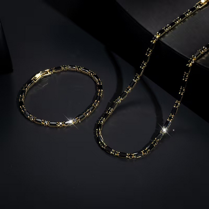 ✨ JETZT 50% RABATT! 💎 Funkelndes Schmuckset für Männer – Halskette & Armband – Kubischer Zirkonia – Perfekt für Alltag und Feier 🎁