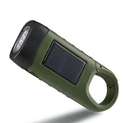 🌞Outdoor-Notlampe (Handkurbel + Solar + USB-Aufladung)💡🔋