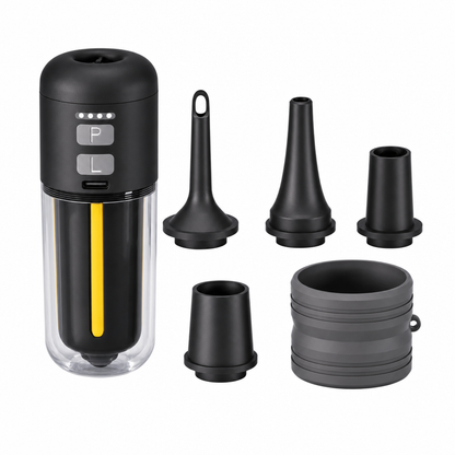 📢📢50% RABATT !! ⏰Tragbare elektrische Luftpumpe & Entlüfter für Outdoor mit Notlicht, Ambientebeleuchtung & SOS-Funktion für Luftmatratzen, Schlauchboote & Schwimmringe