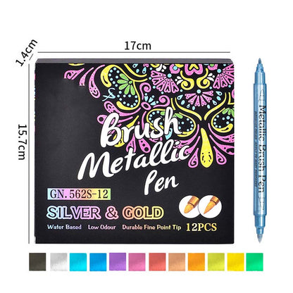 Metallic-Marker-Stifte-Set in leuchtenden Farben