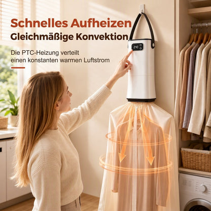 👕 Tragbarer Kleidungstrockner: Schnelle Hitze, geräuschloses Trocknen bei Nacht, faltbar, reisegeeignet, Aufbau in 4 Schritten