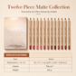 12-Piece Long Lasting Smudge-Proof Matte Lip Liner Set